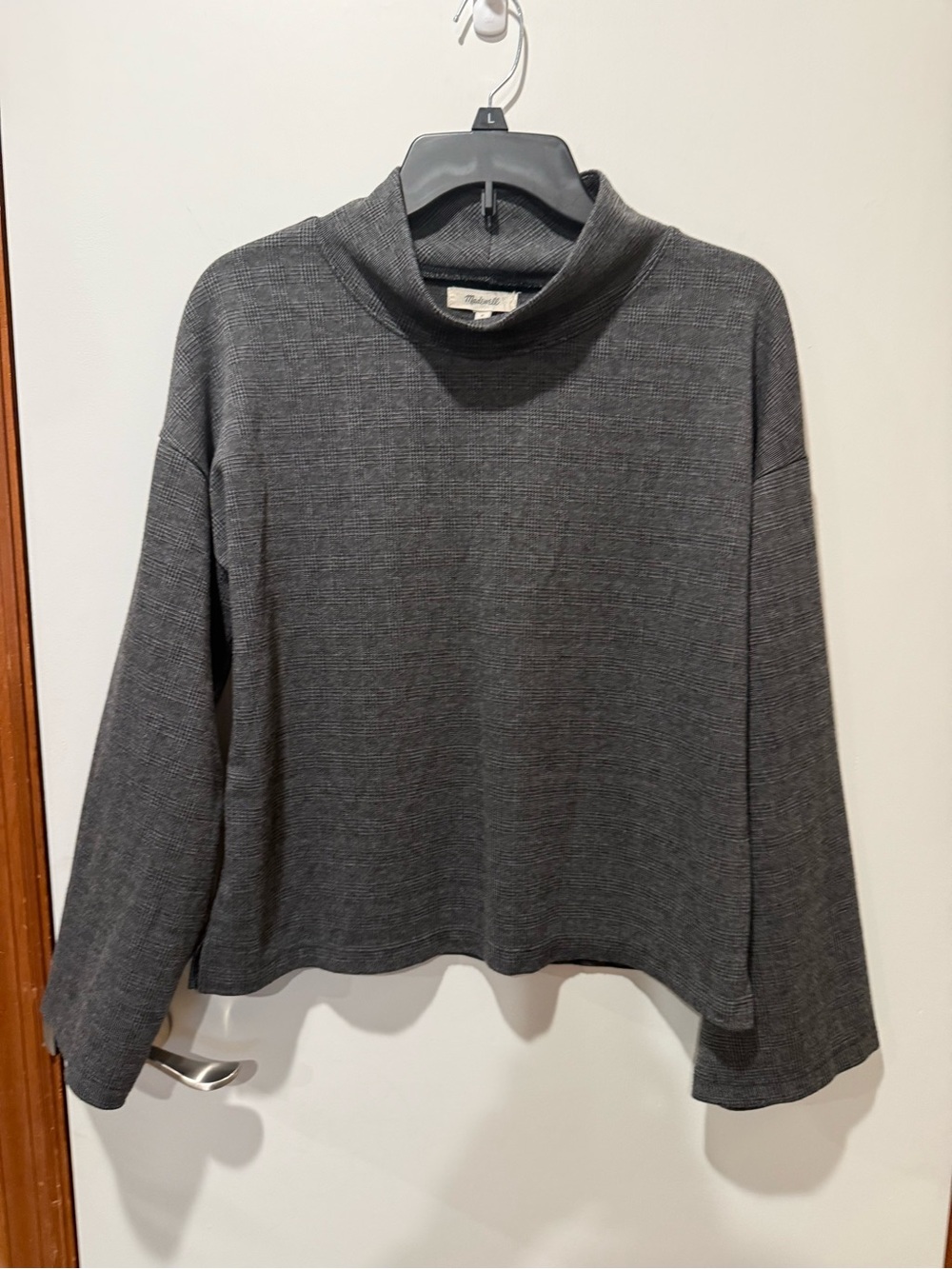 Madewell Charcoal Mock Neck Sweater